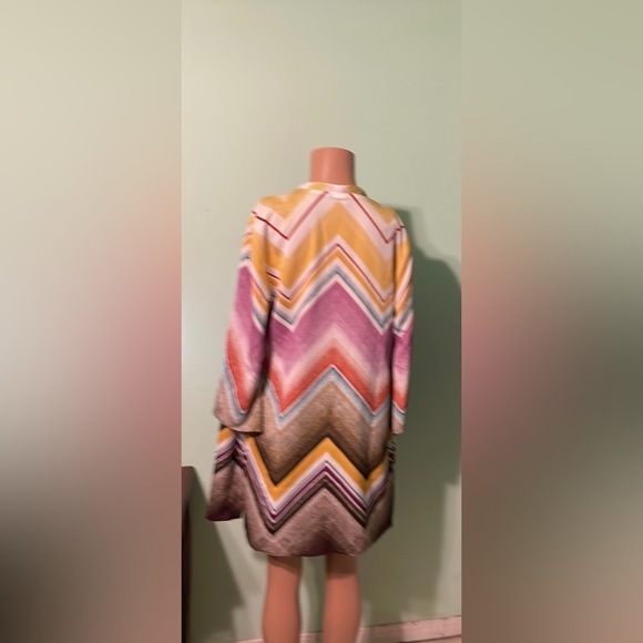 Chico’s Reversible Kimono Boho Shadows 3/4 Sleeve Jacket Multi Open Front - Picture 10 of 17